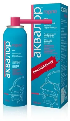АКВАЛОР ГОРЛО спрей 150мл алоэ вера + ромашка римская Россия Нижфарм