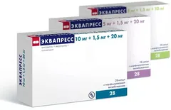 ЭКВАПРЕСС капс.модиф.высв. 5мг+1,5мг+20мг х28 Венгрия Gedeon Richter - РУС