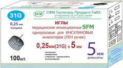 ИГЛА ИНЪЕКЦИОННАЯ ДЛЯ ШПРИЦ-РУЧЕК 0,23х4 32G х100 Германия SFM Hospital