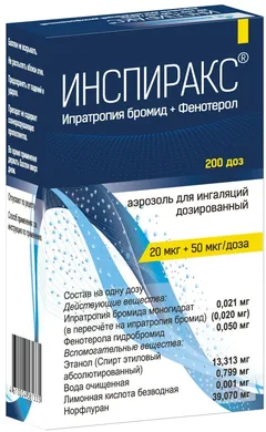 ИНСПИРАКС аэр д/инг 0,25мг/мл+0,5мг/мл 20мл х1 Россия Биннофарм