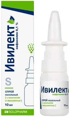 ИВИЛЕКТ спрей доз. 0,1% 10мл ментол+эвкалипт Россия Гротекс