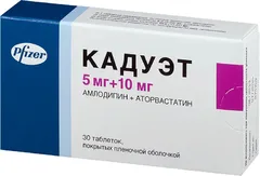 КАДУЭТ таб п/о 10мг+10мг х30 Pfizer