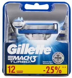 КАССЕТЫ д/станков GILLETTE MACH3 TURBO х2 Gillette