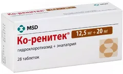 КО-РЕНИТЕК таб 20мг/12,5мг х28 Merck Sharp & Dohme