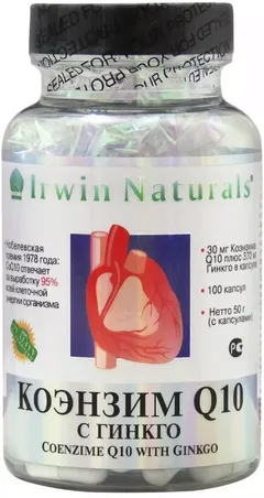 КОЭНЗИМ Q-10 с Гинкго капс х100 США Irwin Naturals