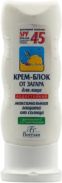 КРЕМ-БЛОК ОТ ЗАГАРА 125мл SPF45 Россия Флоресан ООО