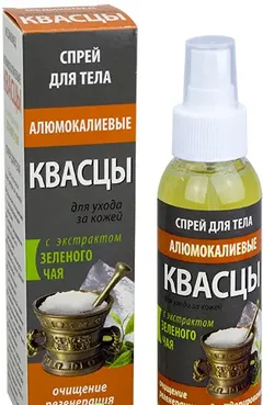 КВАСЦЫ АЛЛЮМОКАЛИЕВЫЕ С ЭКСТРАКТОМ ЗЕЛЕНОГО ЧАЯ 100мл Россия Медикомед ООО НПФ