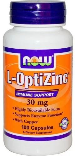 L-ОПТИЦИНК NOW капс 30мг х100 США Now Foods