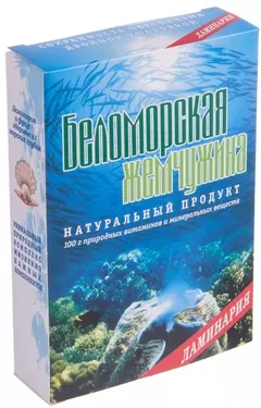 ЛАМИНАРИЯ (МОРСКАЯ КАПУСТА) БЕЛОМОРСКАЯ ЖЕМЧУЖИНА пак 100г Россия Архангельский водорослевый к-т