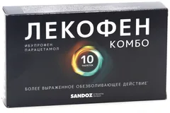 ЛЕКОФЕН КОМБО таб п/о 200мг+500мг х10 Греция Ронтис Хеллас Медикал энд Фармасьютикал Продактс