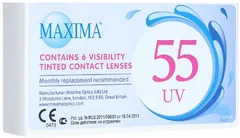 ЛИНЗЫ МЯГКИЕ КОНТАКТНЫЕ MAXIIMA 55 UV 8,6 N6 -1,00 CooperVision