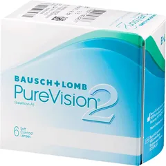 ЛИНЗЫ МЯГКИЕ КОНТАКТНЫЕ PURE VISION 2 (BALAFILCON A) №6 -0,75 Bausch & Lomb