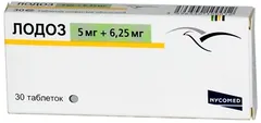 ЛОДОЗ таб п/о 2,5мг+6,25мг х30 Франция Merck Sante