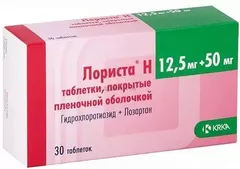 ЛОРИСТА Н таб п/о 100мг+12,5мг х30 Словения КРКА Д.Д.НОВО МЕСТО