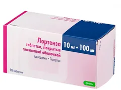 ЛОРТЕНЗА таб п/о 10мг+100мг х30 Россия КРКА-РУС