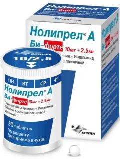 НОЛИПРЕЛ А БИ ФОРТЕ таб 10мг/2,5мг х30 Servier/Сердикс