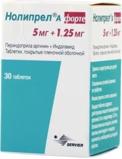 НОЛИПРЕЛ А ФОРТЕ таб 5мг/1,25мг х30 Servier/Сердикс