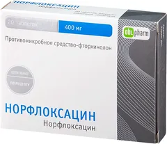 НОРФЛОКСАЦИН таб 400мг х10 Россия Вертекс