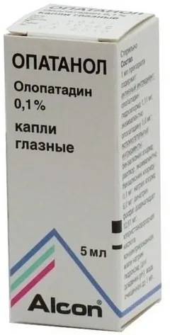 ОПАТАНОЛ капли глазные (фл.-кап.) 0,1% 5мл Бельгия Alcon-Couvreur SA