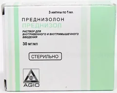 ПРЕДНИЗОЛОН амп 30мг 1мл х10 Индия Shreya Life Sciences