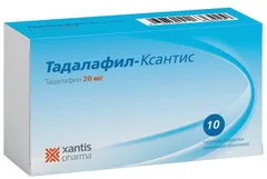 ТАДАЛАФИЛ КСАНТИС таб п/о 20мг х10 Россия Алси Фарма