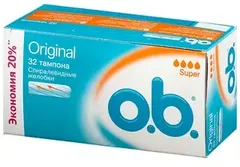 ТАМПОНЫ ГИГИЕНИЧЕСКИЕ O.B. ОРИДЖИНАЛ х16 нормал Johnson & Johnson