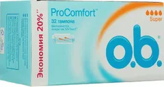 ТАМПОНЫ ГИГИЕНИЧЕСКИЕ O.B. ПРОКОМФОРТ х16 мини Johnson & Johnson
