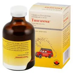 ТИОГАММА инф.р-р (фл) 1,2% 50мл х10 Германия Worwag